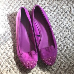 Magenta and gold flats